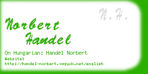 norbert handel business card